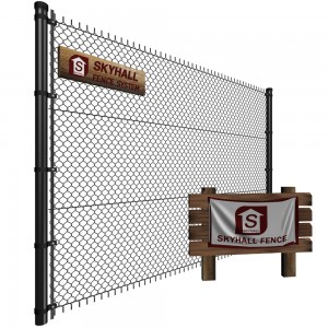 chain link fences 3d illustration