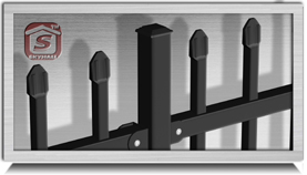 steel picket fence