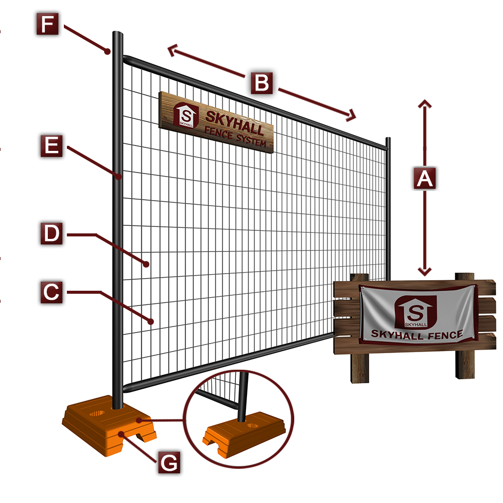 portable construction fence