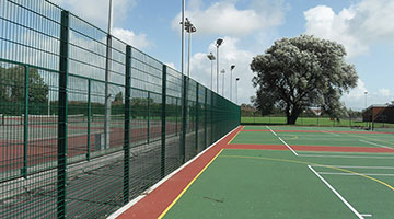 double wire fence playground