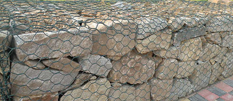 gabion filled with stones