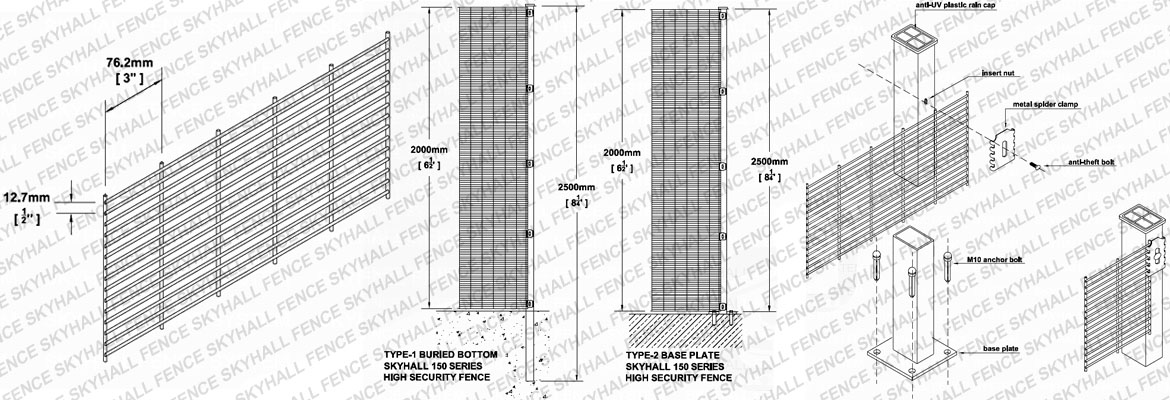 358 mesh fencing cad
