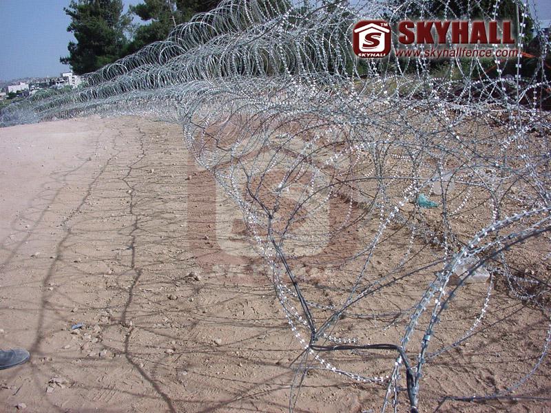 barbed tape obstacles